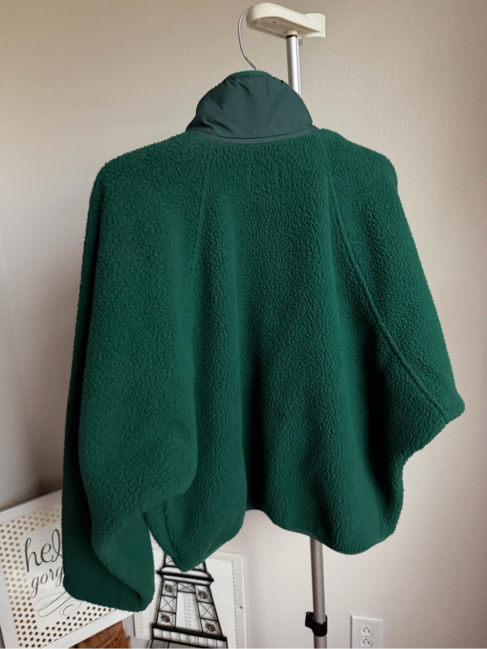NWT FREE PEOPLE  Hit The Slopes Fleece Jacket - Evergreen Sz M - Picture 15 of 15